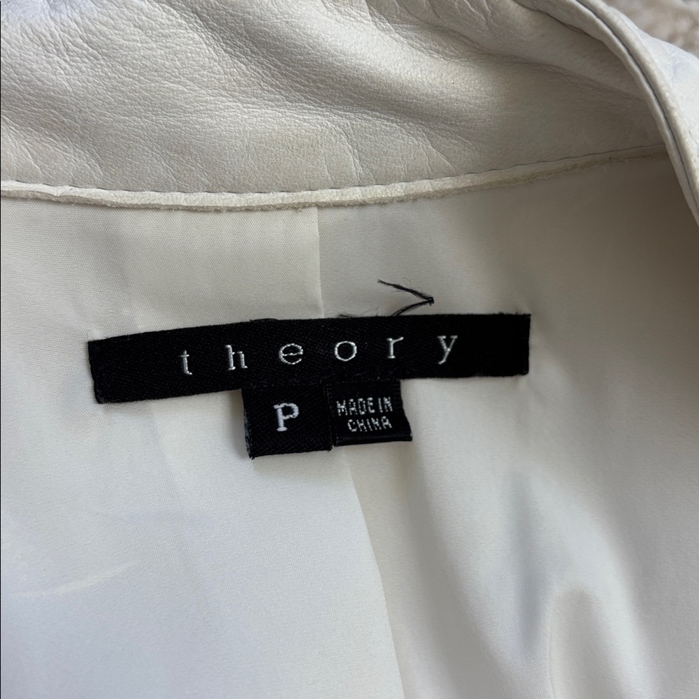 Theory white leather coat - Picture 12 of 12